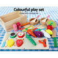 Keezi Kids Wooden Kitchen Pretend Play Set White Cooking Toys