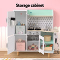 Keezi 85cm Wooden Kitchen Play Set Green Oven Fridge Cooking Toy