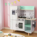 Keezi 85cm Wooden Kitchen Play Set Green Oven Fridge Cooking Toy