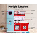 Keezi Wooden Kids Kitchen Play Set Red Fridge Oven Pretend Toys