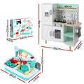 Keezi Kid Pretend Kitchen Wooden Play Sink Playset Dishwasher Toys Green