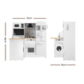 Keezi Wooden Kids Kitchen Play Set White Pretend Cooking Toys