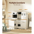 Keezi Wooden Kids Kitchen Play Set White Pretend Cooking Toys