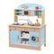 Keezi Wooden Play Kitchen 80cm Blue with Accessories