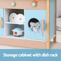 Keezi Wooden Play Kitchen 80cm Blue with Accessories