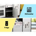 Keezi Wooden Kids Kitchen Play Set Oven Fridge Pretend Cooking
