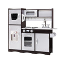 Keezi Wooden Kids Kitchen Play Set Stove Fridge Cooking Toys
