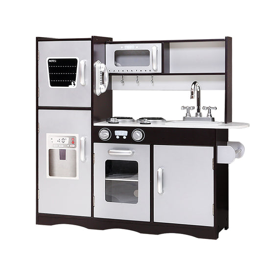 Keezi Wooden Kids Kitchen Play Set Stove Fridge Cooking Toys