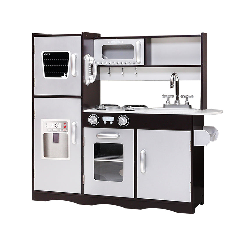 Keezi Wooden Kids Kitchen Play Set Stove Fridge Cooking Toys