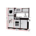 Keezi Wooden Kids Kitchen Play Set Stove Fridge Cooking Toys