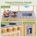 Keezi Kids Kitchen Playset Wooden Play Kitchen Mud Kitchen Toy Kitchen 95cm Tall