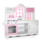 Keezi Wooden Kids Kitchen Play Set Pretend Cooking Toys Storage Cabinet