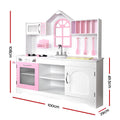Keezi Wooden Kids Kitchen Play Set Pretend Cooking Toys Storage Cabinet
