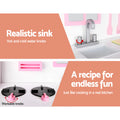 Keezi Wooden Kids Kitchen Play Set Pretend Cooking Toys Storage Cabinet