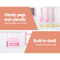 Keezi Wooden Kids Kitchen Play Set Pretend Cooking Toys Storage Cabinet