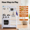 Keezi Wooden Kids Kitchen Play Set Pretend Cooking Toys Cookware Food