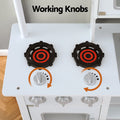 Keezi Wooden Kids Kitchen Play Set Pretend Cooking Toys Cookware Food