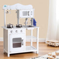 Keezi Wooden Kids Kitchen Play Set Pretend Cooking Toys Cookware Food
