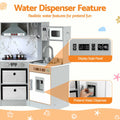 Keezi 112cm Wooden Pretend Kitchen Playset Kids Toy Sink Stove Grey