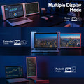 Devanti Portable Monitor 1080P IPS USB-C Dual Display Laptop