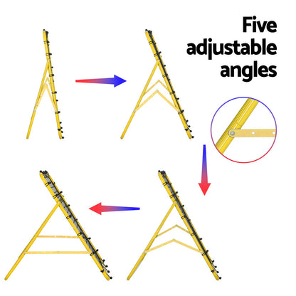 Everfit Baseball Soccer Net Rebounder Football Goal Net Sports Training Aid Yellow