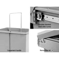 Cefito Pull Out Bin Double Basket 2x15L Grey Kitchen