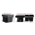 Cefito Double Pull Out Bin 2x15L Black Kitchen Waste Basket