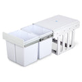 Cefito Pull Out Bin Double Basket 2x15L White Kitchen