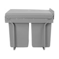 Cefito Pull Out Bin Kitchen Double Basket 2x20L Grey