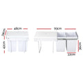 Cefito Pull Out Bin Double Basket 2x20L White