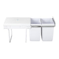 Cefito Pull Out Bin Double Basket 2x20L White