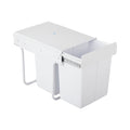 Cefito Pull Out Bin Double Basket 2x20L White