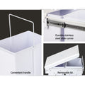 Cefito Pull Out Bin Double Basket 2x20L White
