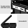 Cefito Triple Pull Out Bin 31L Black Kitchen Garbage Rubbish