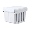 Cefito Triple Slide Out Bin 31L White Kitchen Garbage Rubbish