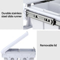 Cefito Triple Slide Out Bin 31L White Kitchen Garbage Rubbish