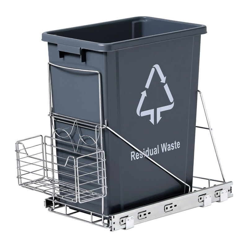Cefito 40L Pull Out Bin Kitchen Cabinet Slide Rubbish Grey