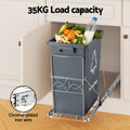 Cefito 40L Pull Out Bin Kitchen Cabinet Slide Rubbish Grey