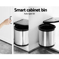 Cefito 12L Pull Out Swing Bin Kitchen Waste