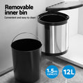 Cefito 12L Pull Out Swing Bin Kitchen Waste