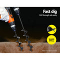 Giantz Power Garden Auger Hole Digger 75mm Spiral Earth Drill Bit