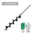 GIANTZ Earth Auger 75x600mm Small Black Garden Planter Drill