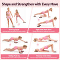 Everfit Pilates Ring Set for Women, 15pcs Home Workout Pilates Equipment with Ring, Ball, Yoga Socks, D-Ring etc. Pilates Starter Kit for Strength, Toning and Flexibility Pink