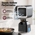 Devanti Portable Range Hood Desktop Exhaust Fan Adjustable Dual Filters Black