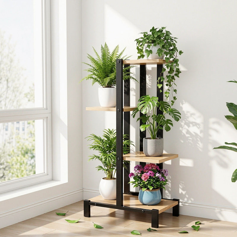 Artiss 4 Tier Metal Plant Stand Shelf Indoor Outdoor Garden Home