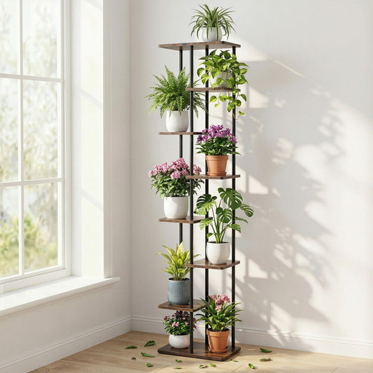 Artiss 8 Tier Metal Plant Stand Flower Pot Shelf Indoor Outdoor