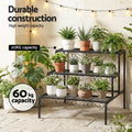 Artiss 3 Tier Metal Corner Plant Stand Shelf Flower Pot Rack