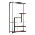 Artiss Tall Plant Stand Indoor, 6-Tier Pot Plant Shelf with Hanging Hooks, Metal & Wooden Flower Holder, Large Tiered Display Rack for Patio Garden Balcony Living Room, Indoor Outdoor Use