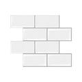 Artiss 3D Peel and Stick Wall Tiles Self Adhesive Subway Backsplash 10 Sheets, White