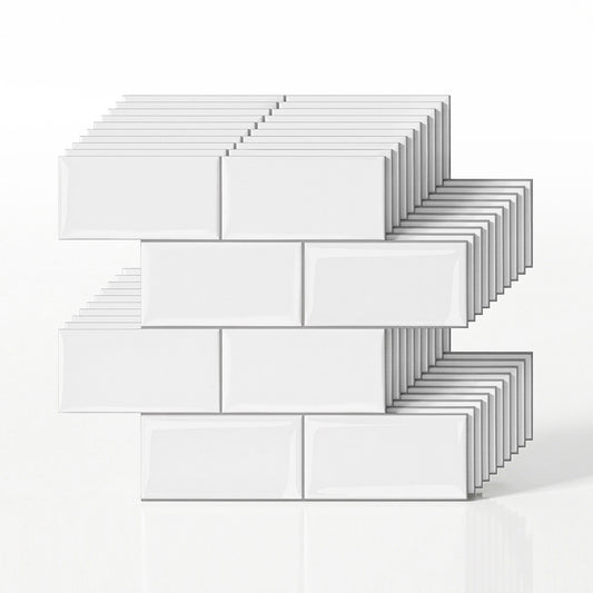 Artiss 3D Peel Stick Wall Tiles Self Adhesive White 10 Sheets